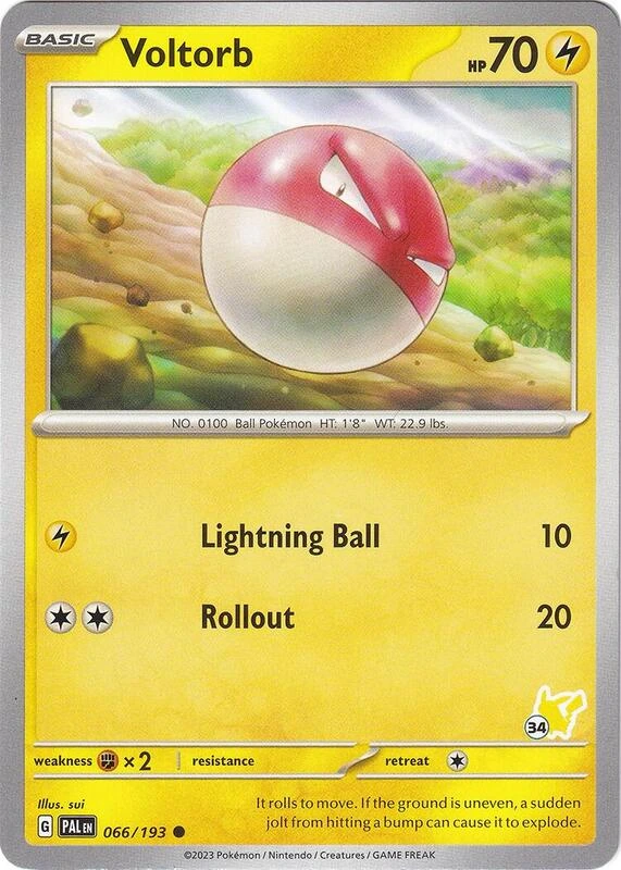 Voltorb 066/193 Paldea Evolved (Battle Academy 2024: Pikachu Deck Stamp 34)