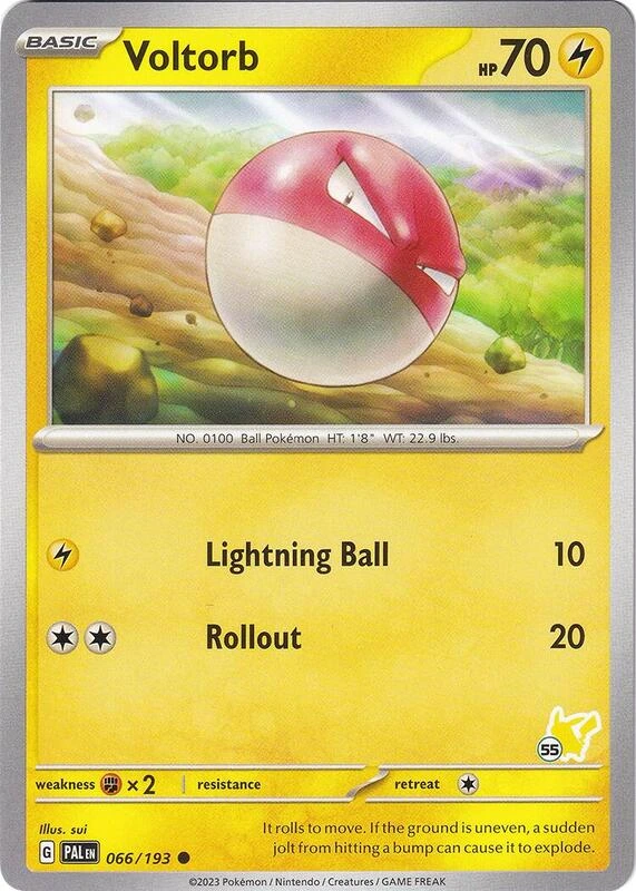 Voltorb 066/193 Paldea Evolved (Battle Academy 2024: Pikachu Deck Stamp 55)