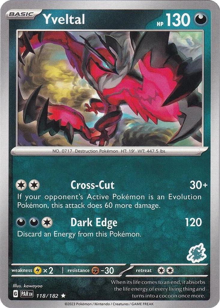 Yveltal 118/182 Paradox Rift (Battle Academy 2024: Darkrai Deck)