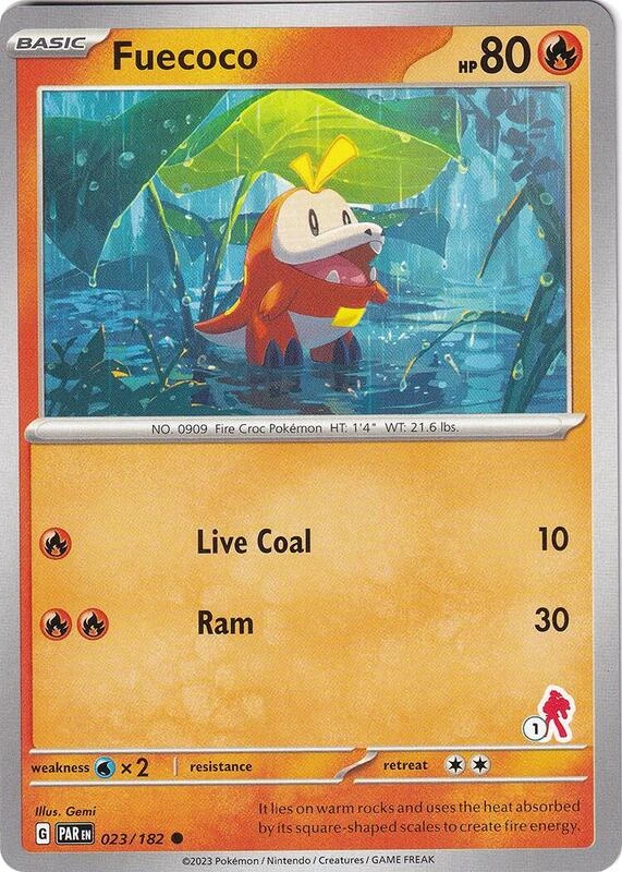 Fuecoco 023/182 Paradox Rift (Battle Academy 2024: Armarouge Deck #1)