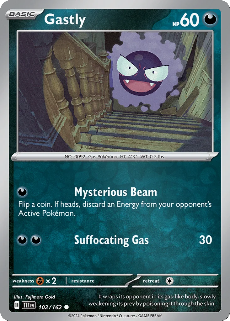 Gastly 102/162 Temporal Forces (Reverse holo)