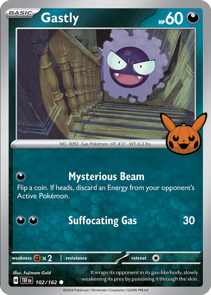 Gastly 102/162 Temporal Forces (Trick or Trade 2024)