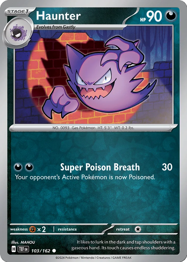Haunter 103/162 Temporal Forces (Reverse holo)