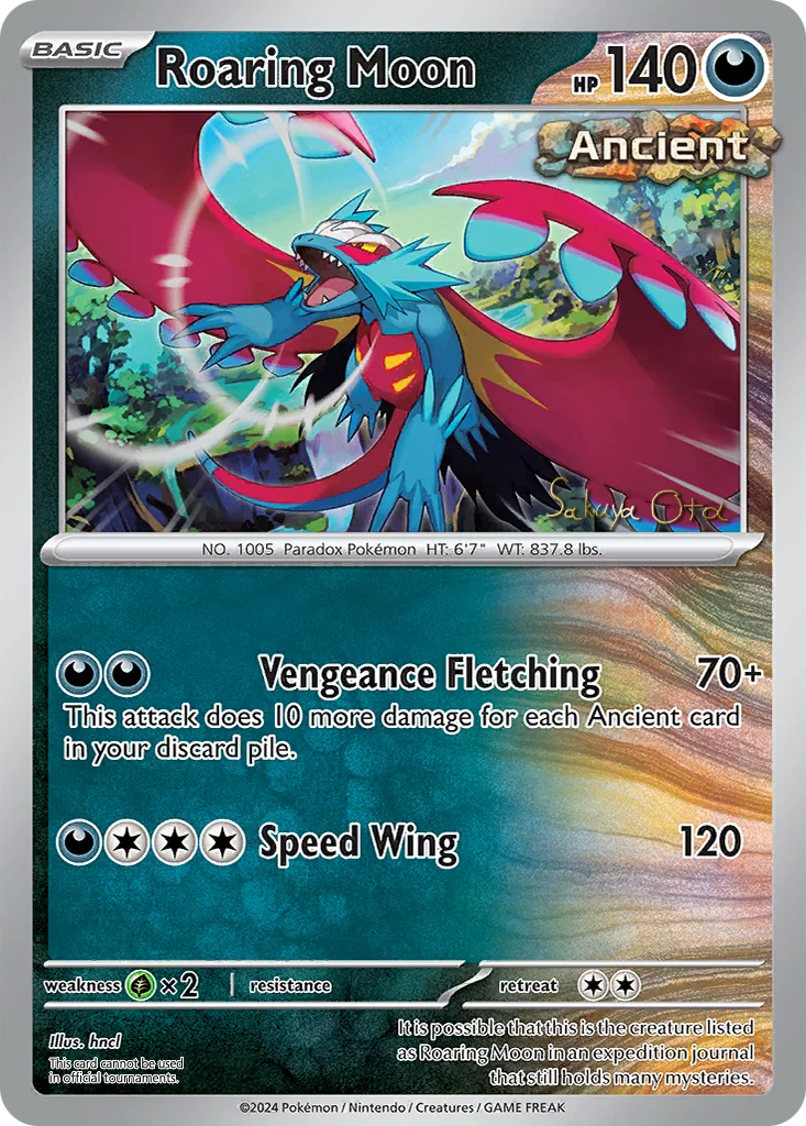Roaring Moon 109/162 Temporal Forces (World Championships Deck 2024: Ancient Toolbox by Sakuya Ota (Gold Signature))