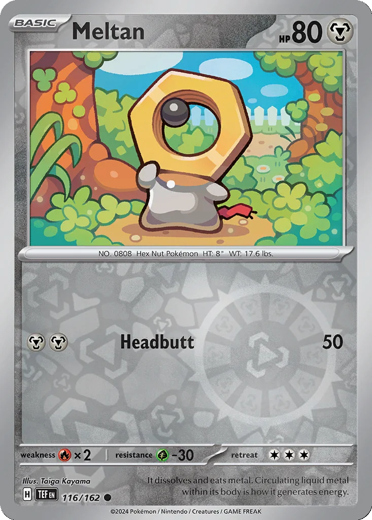 Meltan 116/162 Temporal Forces (Reverse holo)