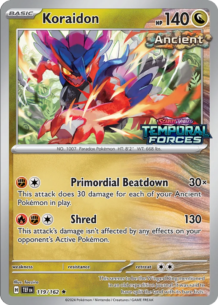 Koraidon 119/162 Temporal Forces (Expansion Stamp)