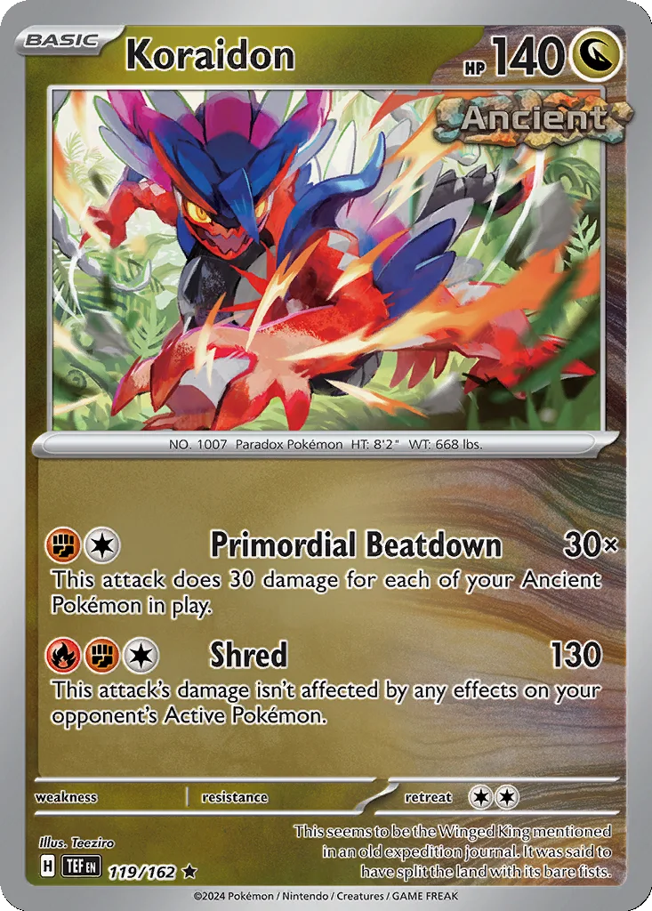 Koraidon 119/162 Temporal Forces (Reverse holo)