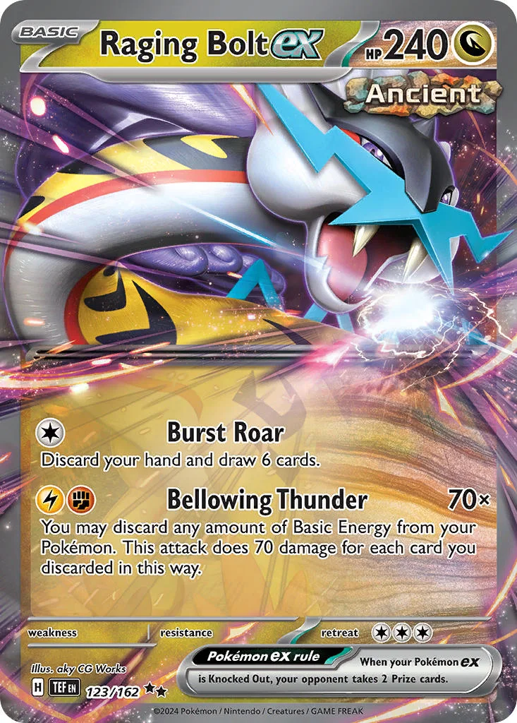 Raging Bolt ex 123/162 Temporal Forces (World Championships Deck 2025: JP Raging Bolt by Yuya Okita)