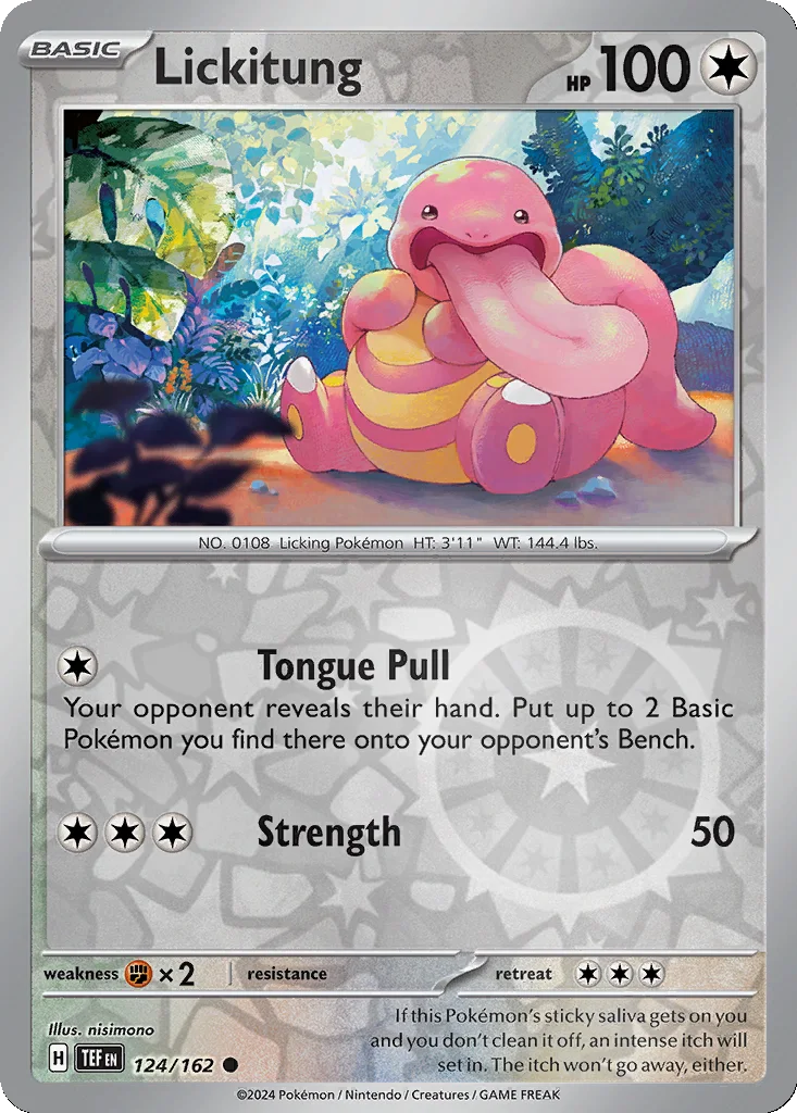 Lickitung 124/162 Temporal Forces (Reverse holo)