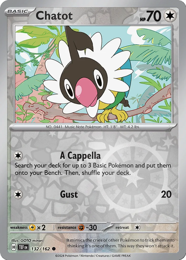 Chatot 132/162 Temporal Forces (Reverse holo)