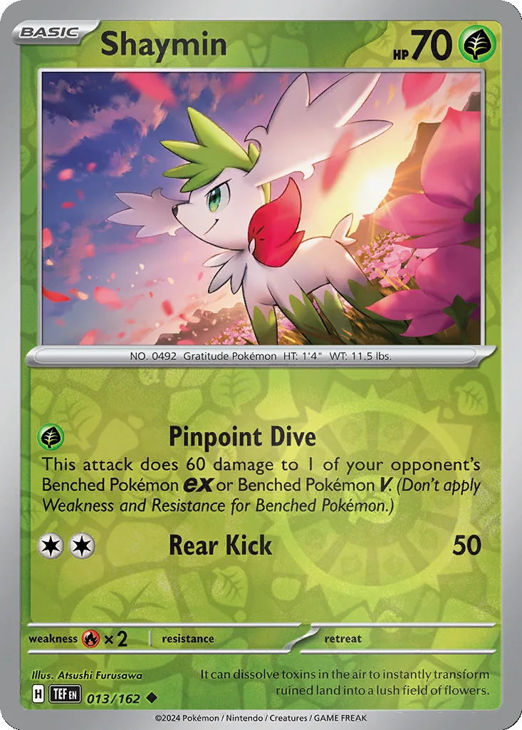 Shaymin 013/162 Temporal Forces (Reverse holo)