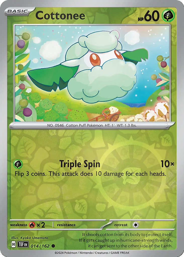 Cottonee 014/162 Temporal Forces (Reverse holo)