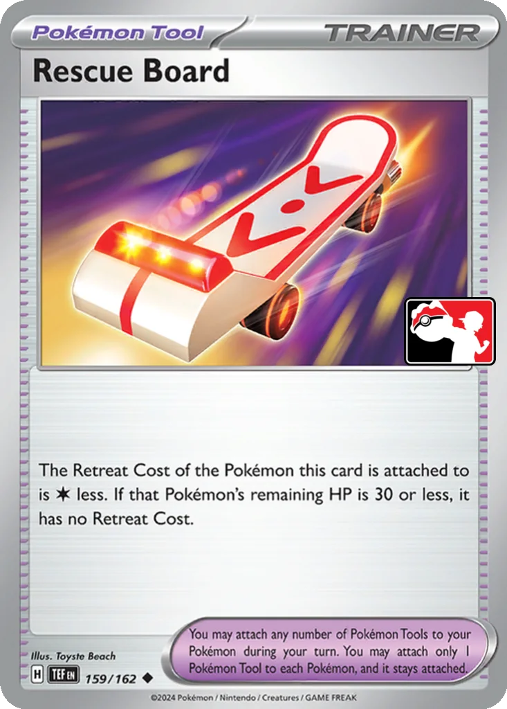 Rescue Board 159/162 Temporal Forces (Play! Pokémon (Cosmos Holo))