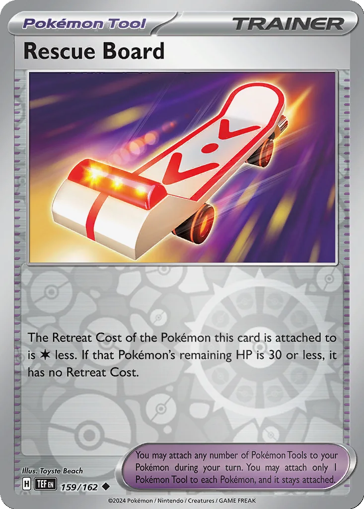 Rescue Board 159/162 Temporal Forces (Reverse holo)