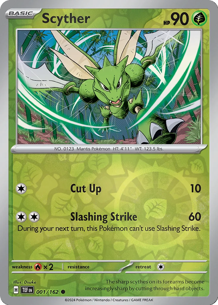 Scyther 001/162 Temporal Forces (Reverse holo)