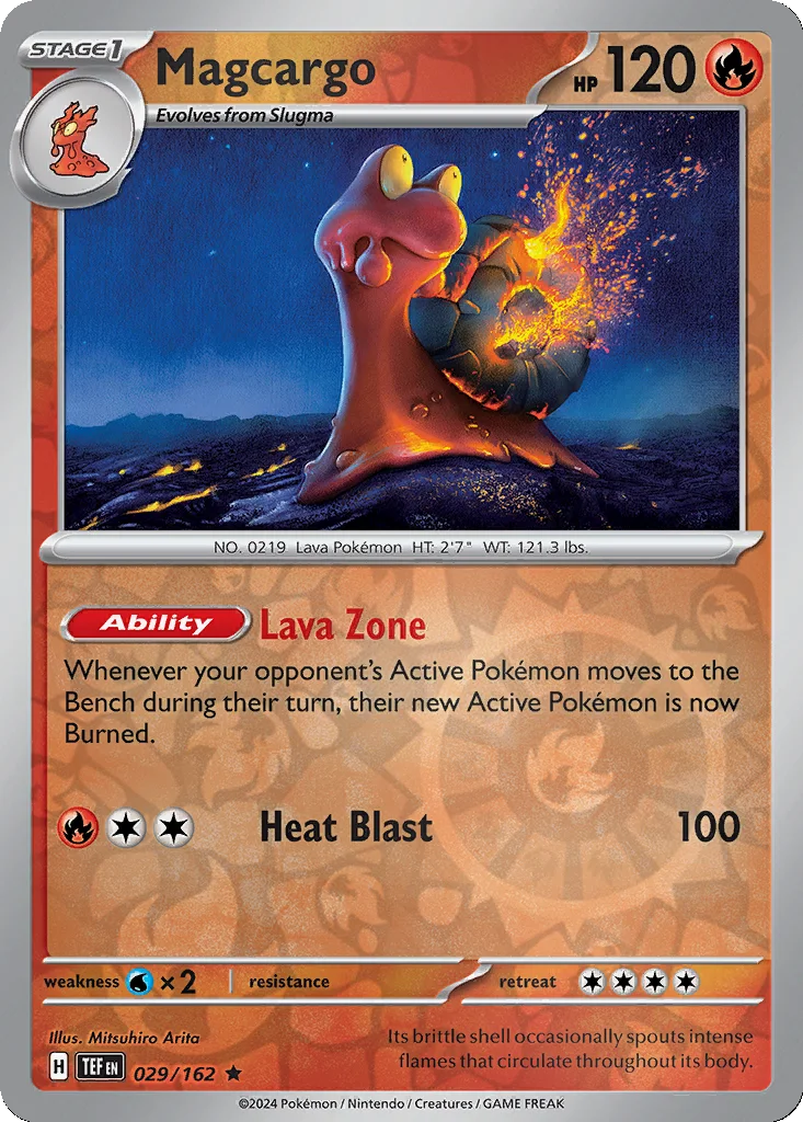 Magcargo 029/162 Temporal Forces (Reverse holo)
