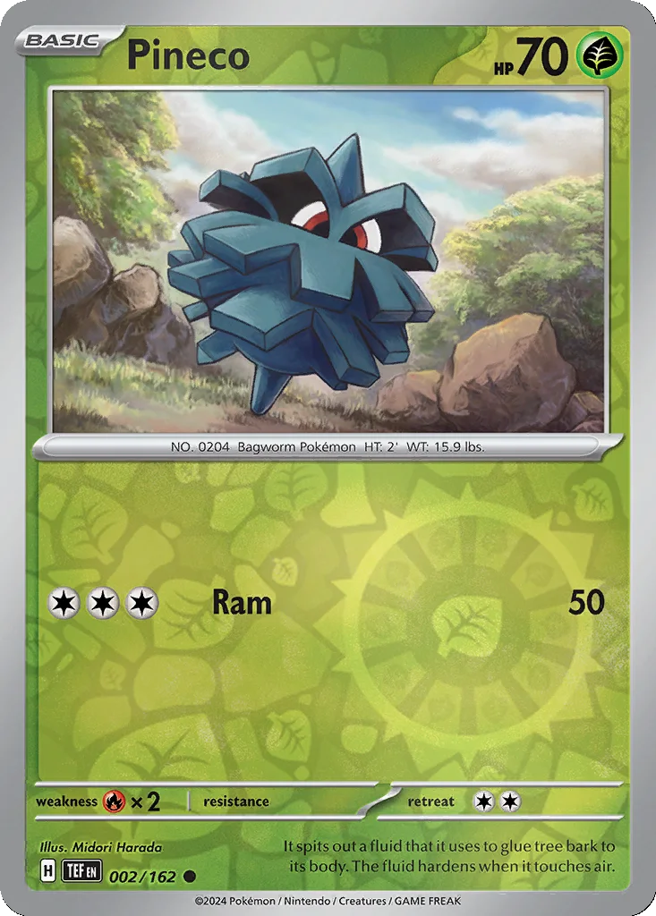 Pineco 002/162 Temporal Forces (Reverse holo)