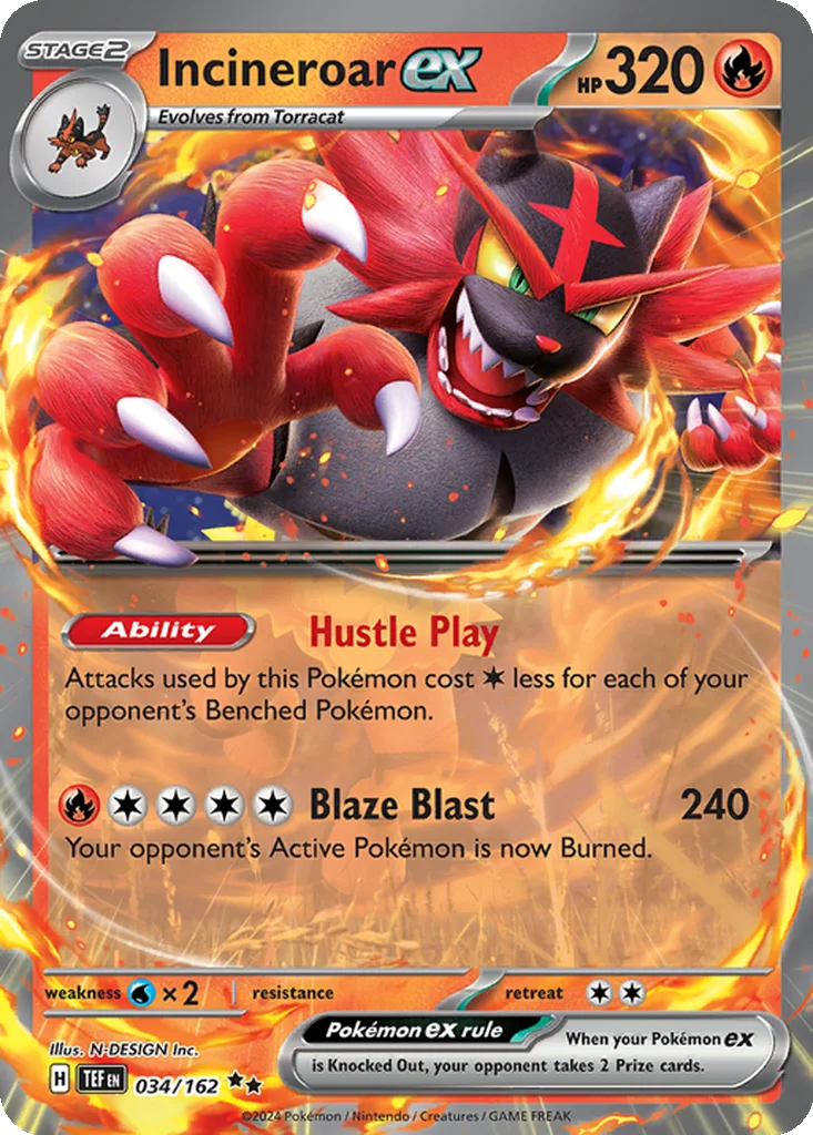 Incineroar ex 034/162 Temporal Forces (Jumbo)