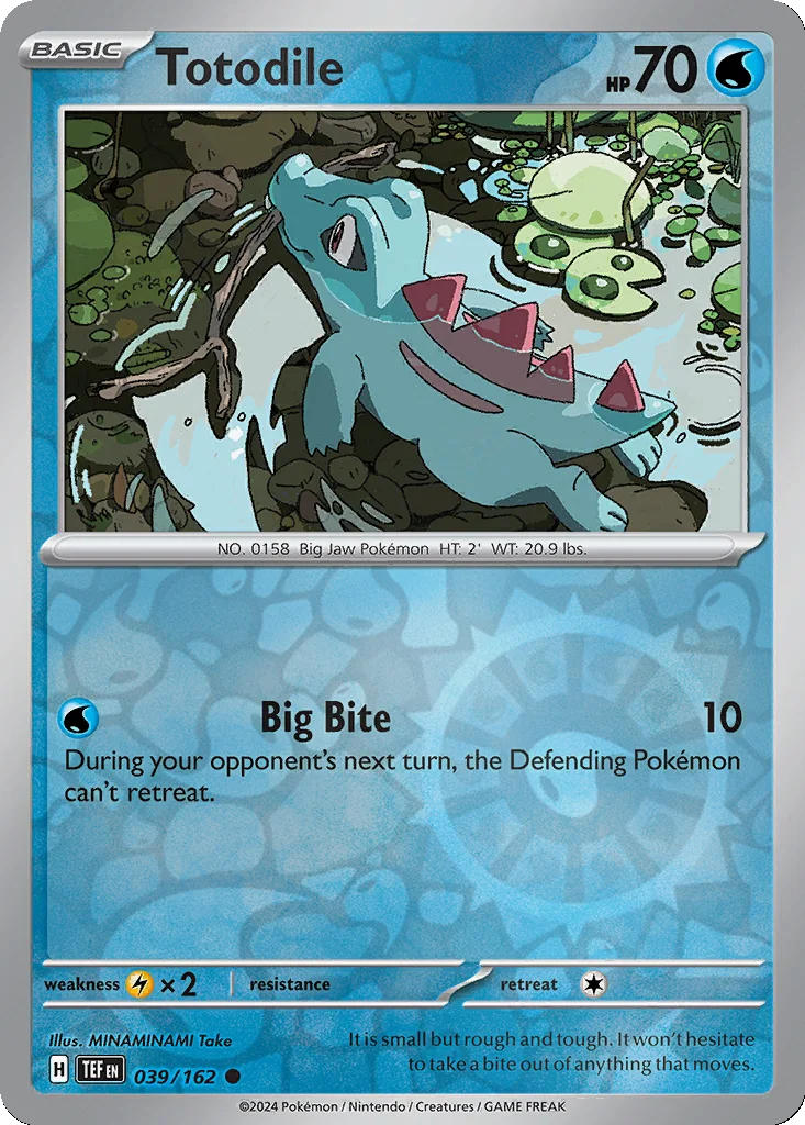 Totodile 039/162 Temporal Forces (Reverse holo)