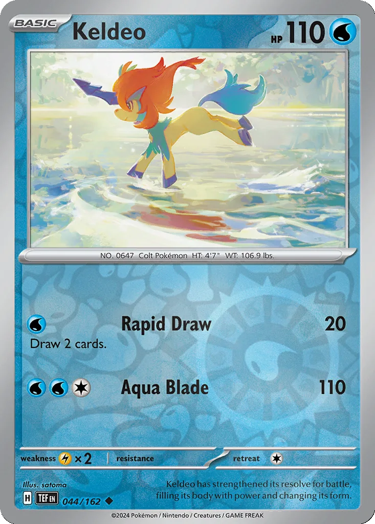 Keldeo 044/162 Temporal Forces (Reverse holo)