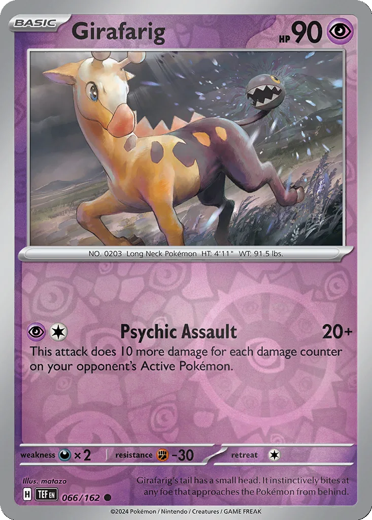 Girafarig 066/162 Temporal Forces (Reverse holo)