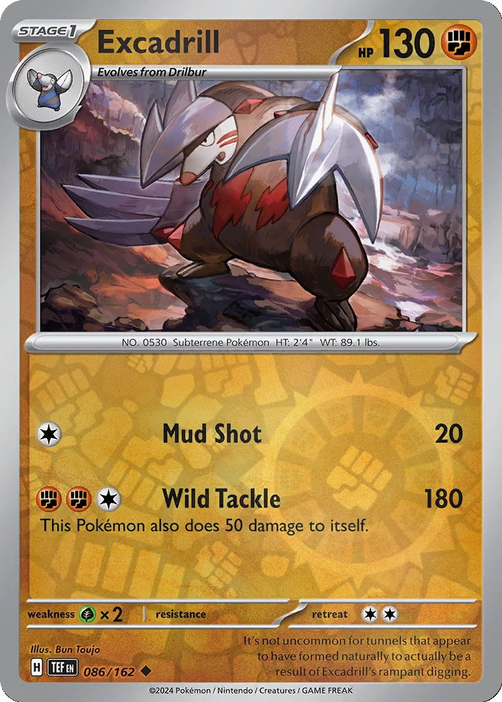 Excadrill 086/162 Temporal Forces (Reverse holo)