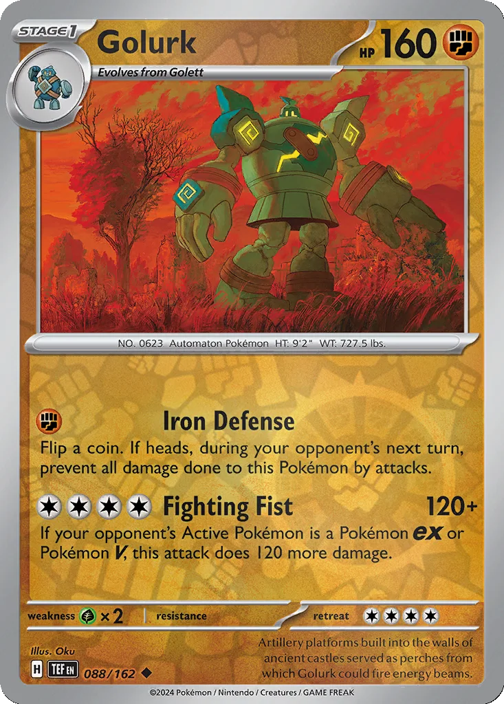Golurk 088/162 Temporal Forces (Reverse holo)