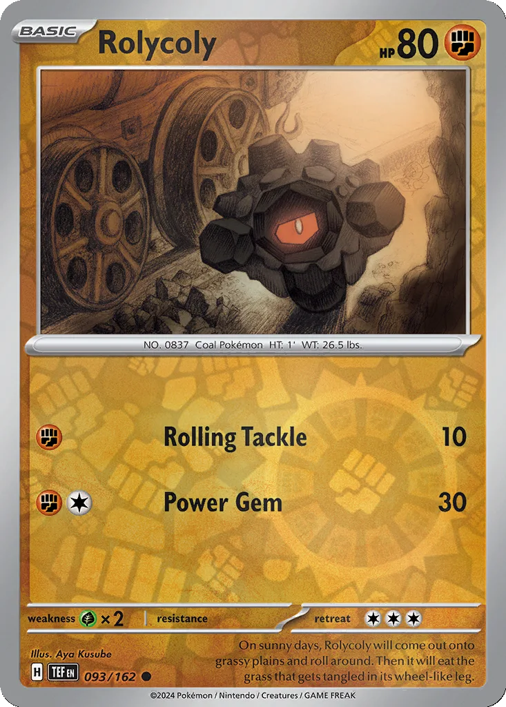Rolycoly 093/162 Temporal Forces (Reverse holo)