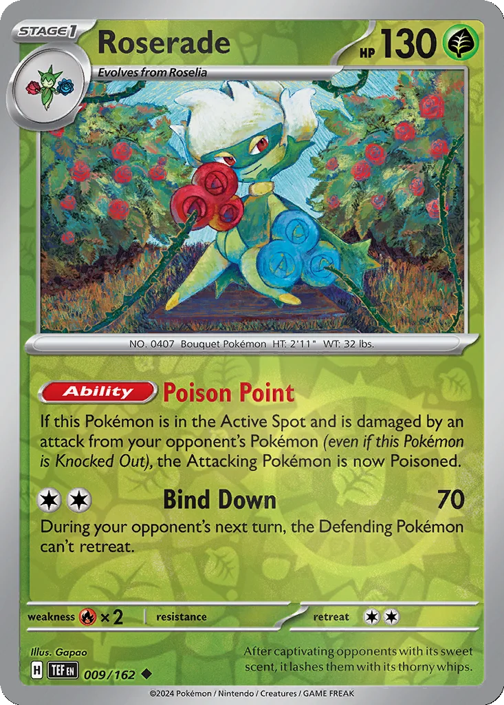 Roserade 009/162 Temporal Forces (Reverse holo)