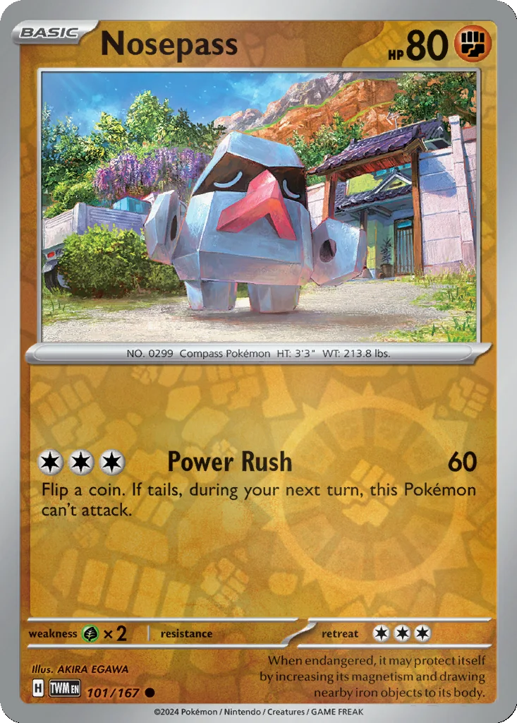 Nosepass 101/167 Twilight Masquerade (Reverse holo)