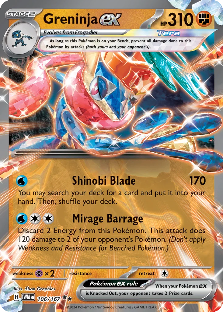 Greninja ex 106/167 Twilight Masquerade (Holo)