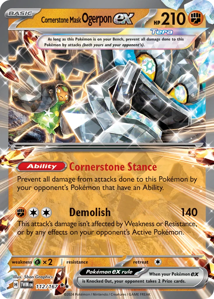 Cornerstone Mask Ogerpon ex 112/167 Twilight Masquerade (Holo)