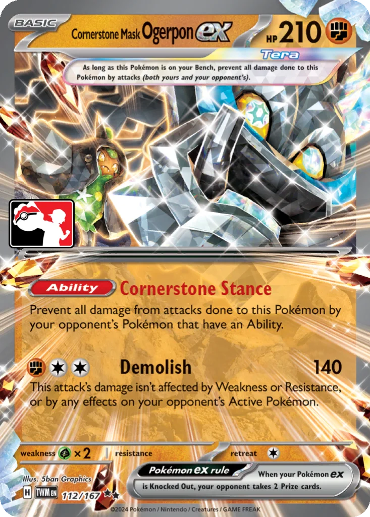 Cornerstone Mask Ogerpon ex 112/167 Twilight Masquerade (Play! Pokémon)