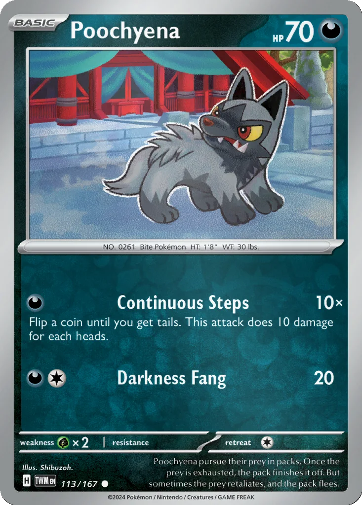 Poochyena 113/167 Twilight Masquerade (Reverse holo)