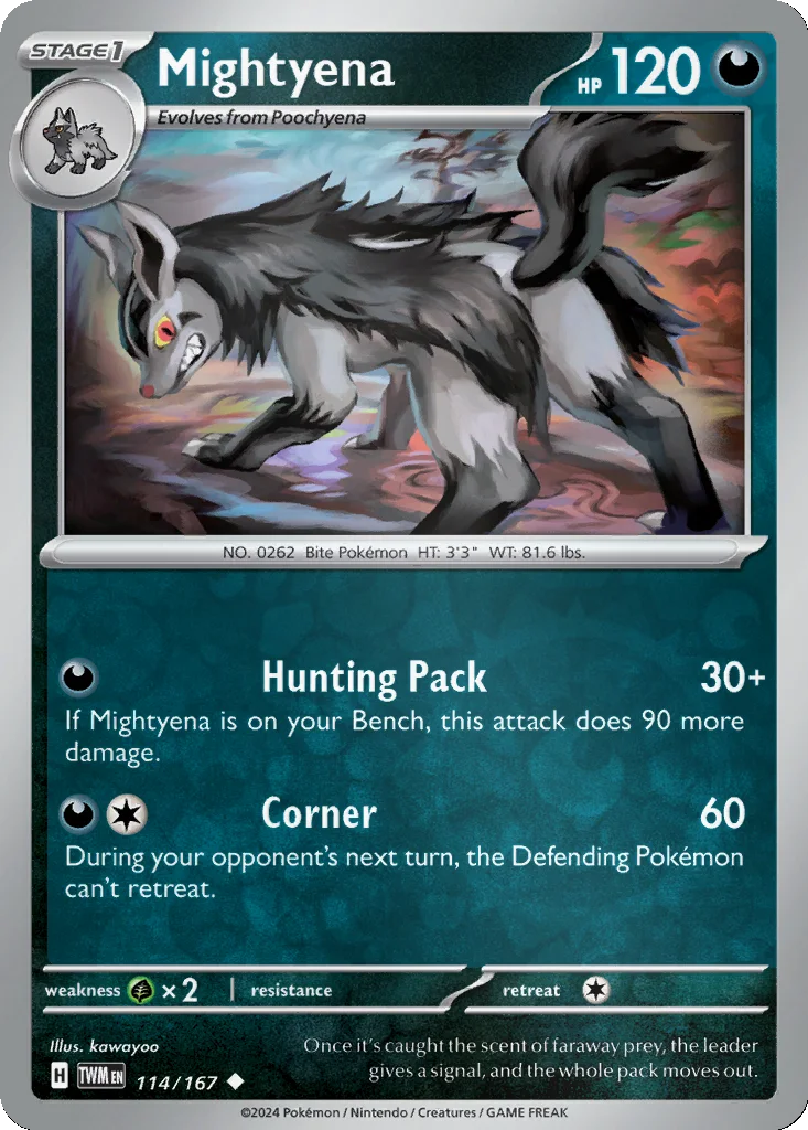 Mightyena 114/167 Twilight Masquerade (Reverse holo)