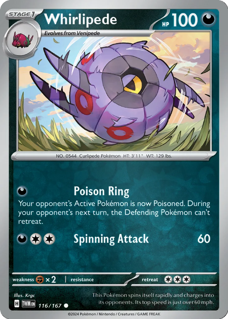 Whirlipede 116/167 Twilight Masquerade (Reverse holo)
