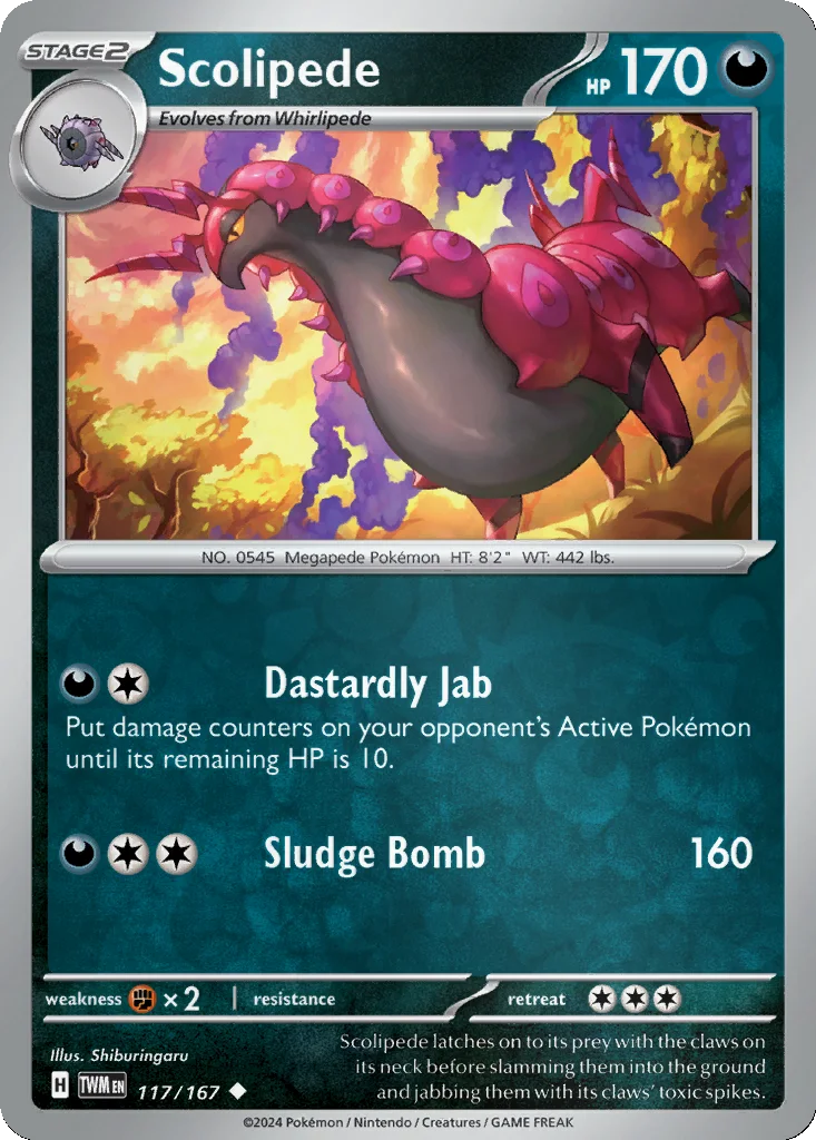 Scolipede 117/167 Twilight Masquerade (Reverse holo)