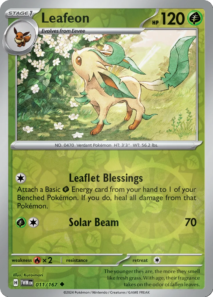 Leafeon 011/167 Twilight Masquerade (Reverse holo)