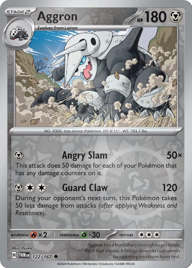 Aggron 122/167 Twilight Masquerade (Reverse holo)