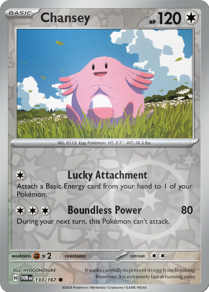 Chansey 133/167 Twilight Masquerade (Reverse holo)