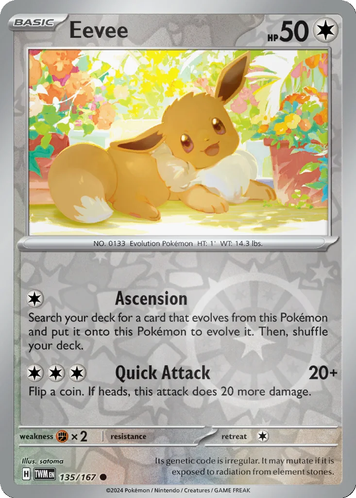 Eevee 135/167 Twilight Masquerade (Reverse holo)