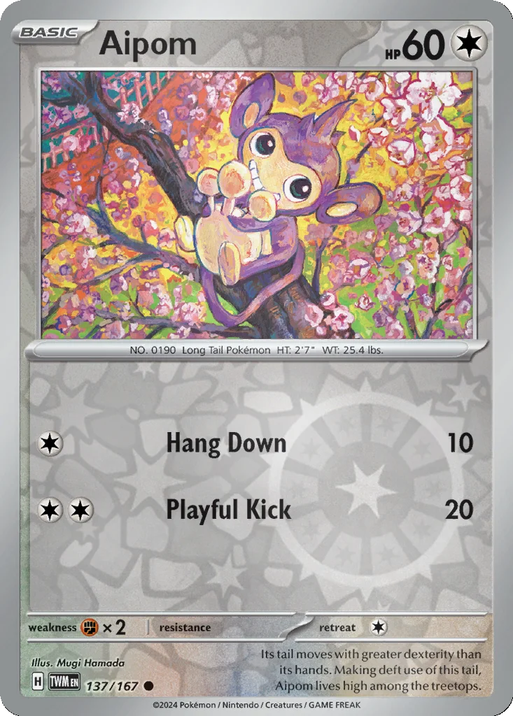 Aipom 137/167 Twilight Masquerade (Reverse holo)