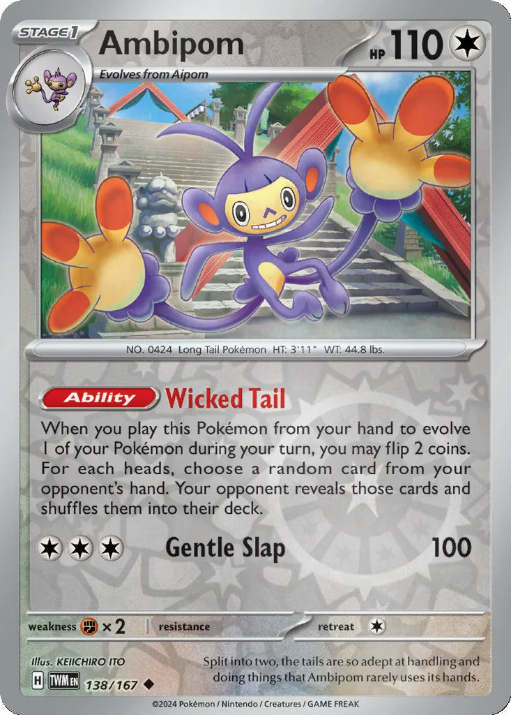 Ambipom 138/167 Twilight Masquerade (Reverse holo)