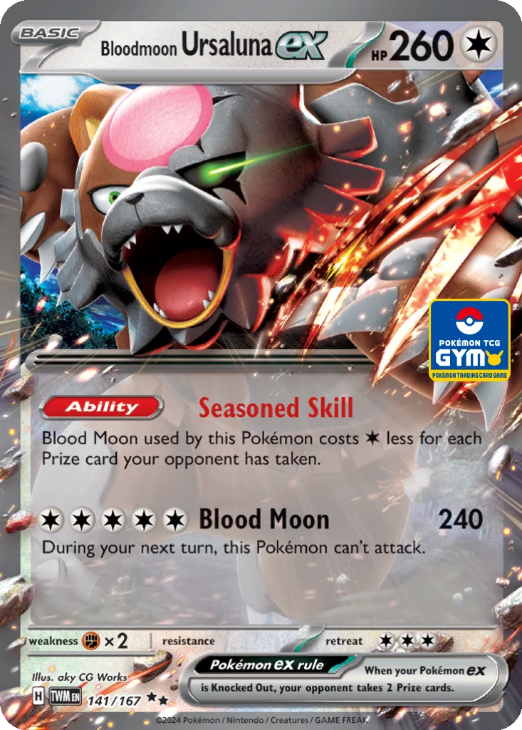 Bloodmoon Ursaluna ex 141/167 Twilight Masquerade (Pokémon TCG Gym)