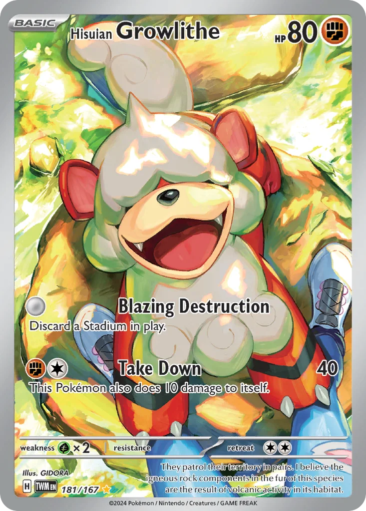 Hisuian Growlithe 181/167 Twilight Masquerade (Holo)