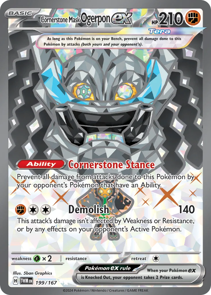 Cornerstone Mask Ogerpon ex 199/167 Twilight Masquerade (Holo)