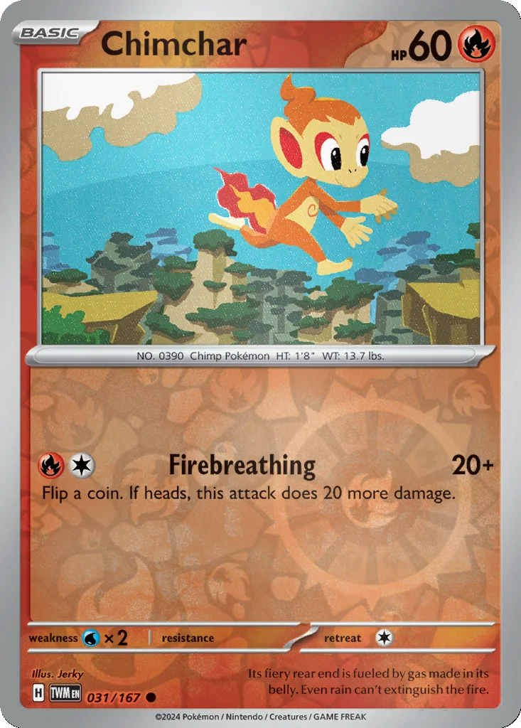 Chimchar 031/167 Twilight Masquerade (Reverse holo)