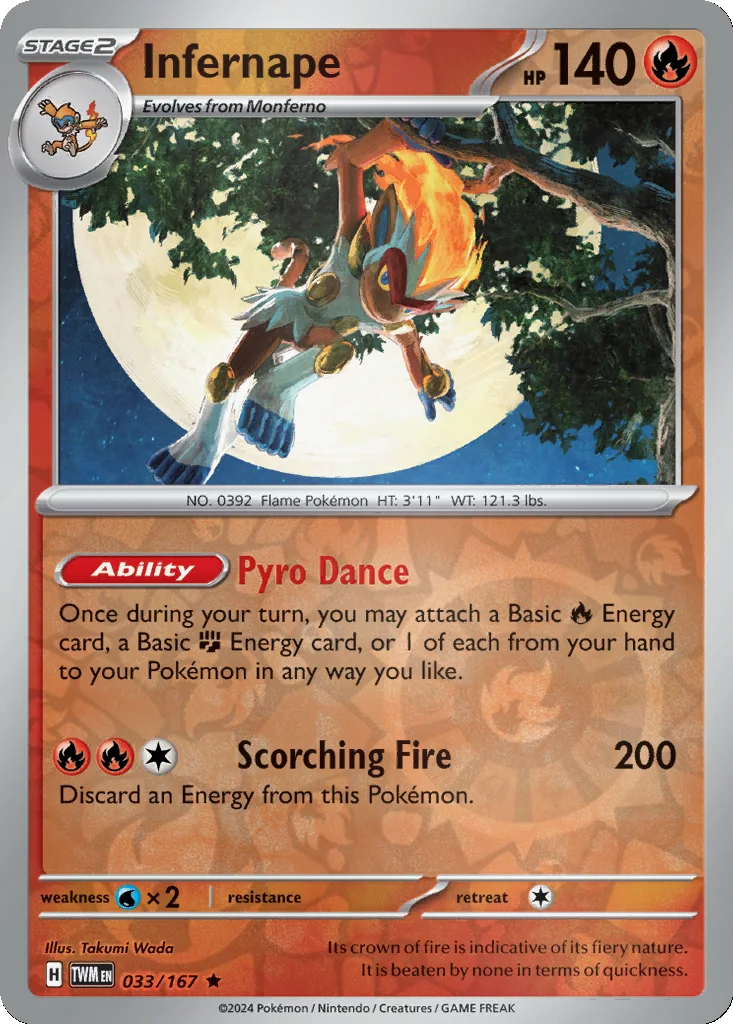 Infernape 033/167 Twilight Masquerade (Reverse holo)