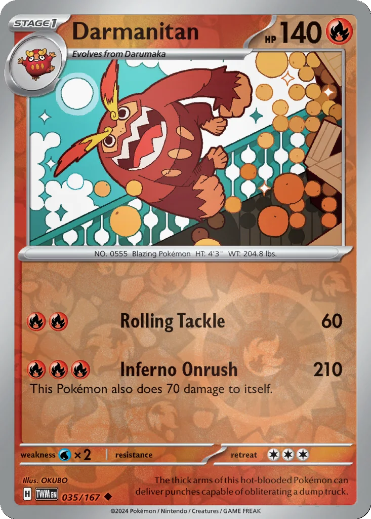 Darmanitan 035/167 Twilight Masquerade (Reverse holo)
