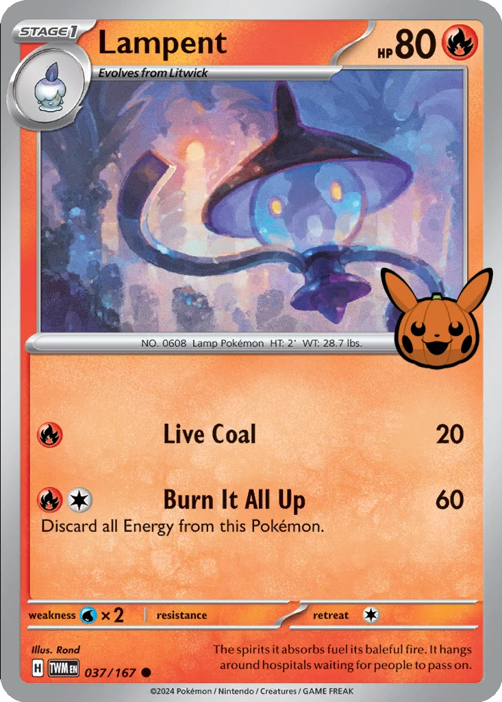 Lampent 037/167 Twilight Masquerade (Trick or Trade 2024)